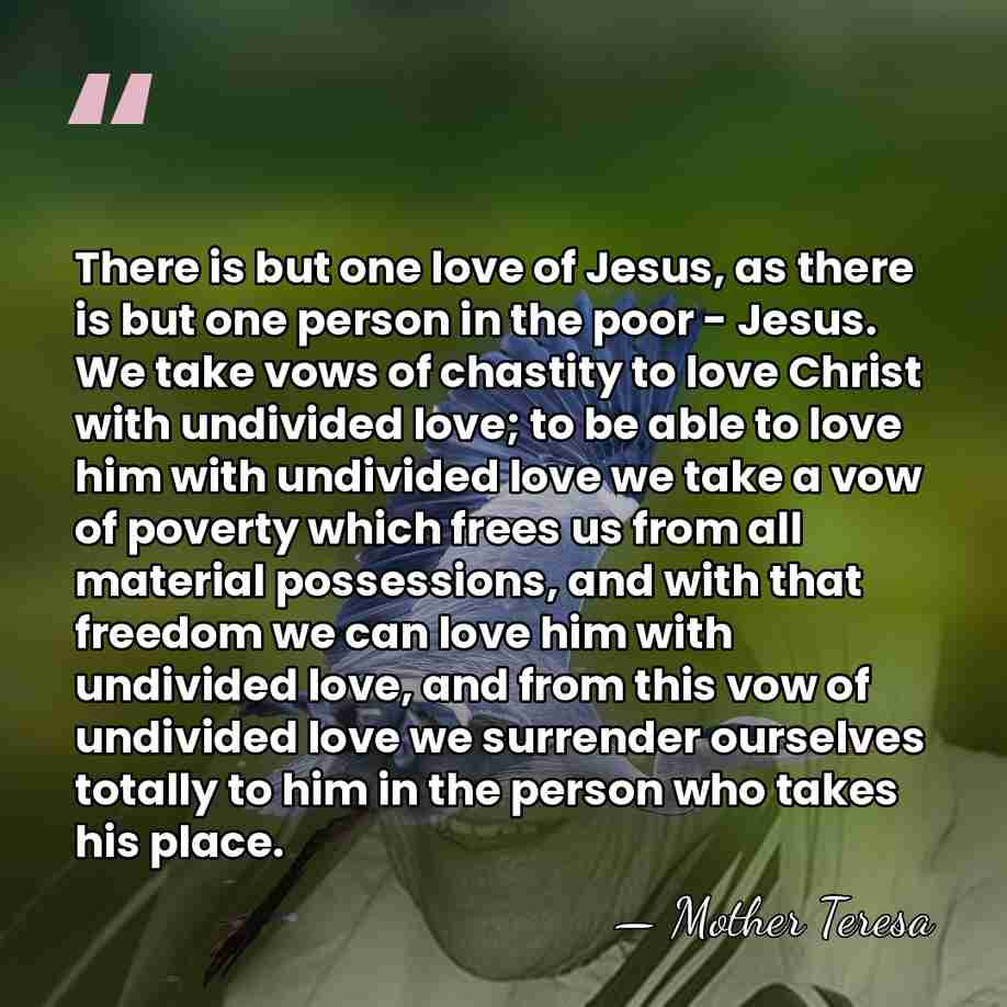 There is but one love of Jesus, as there is but one&hellip; - Mother Teresa