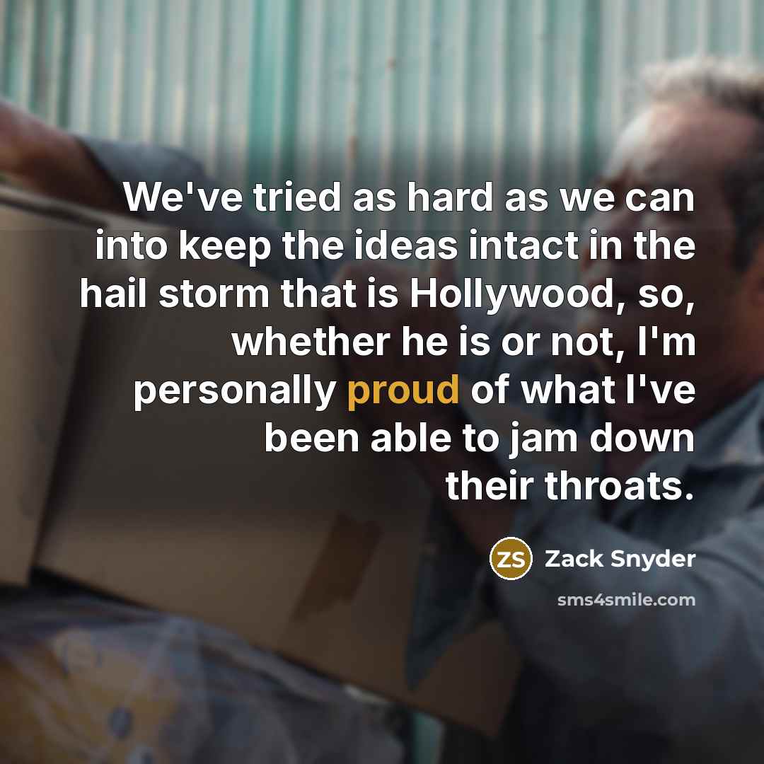 “We've tried as hard as we can into keep the…” quote by Zack Snyder