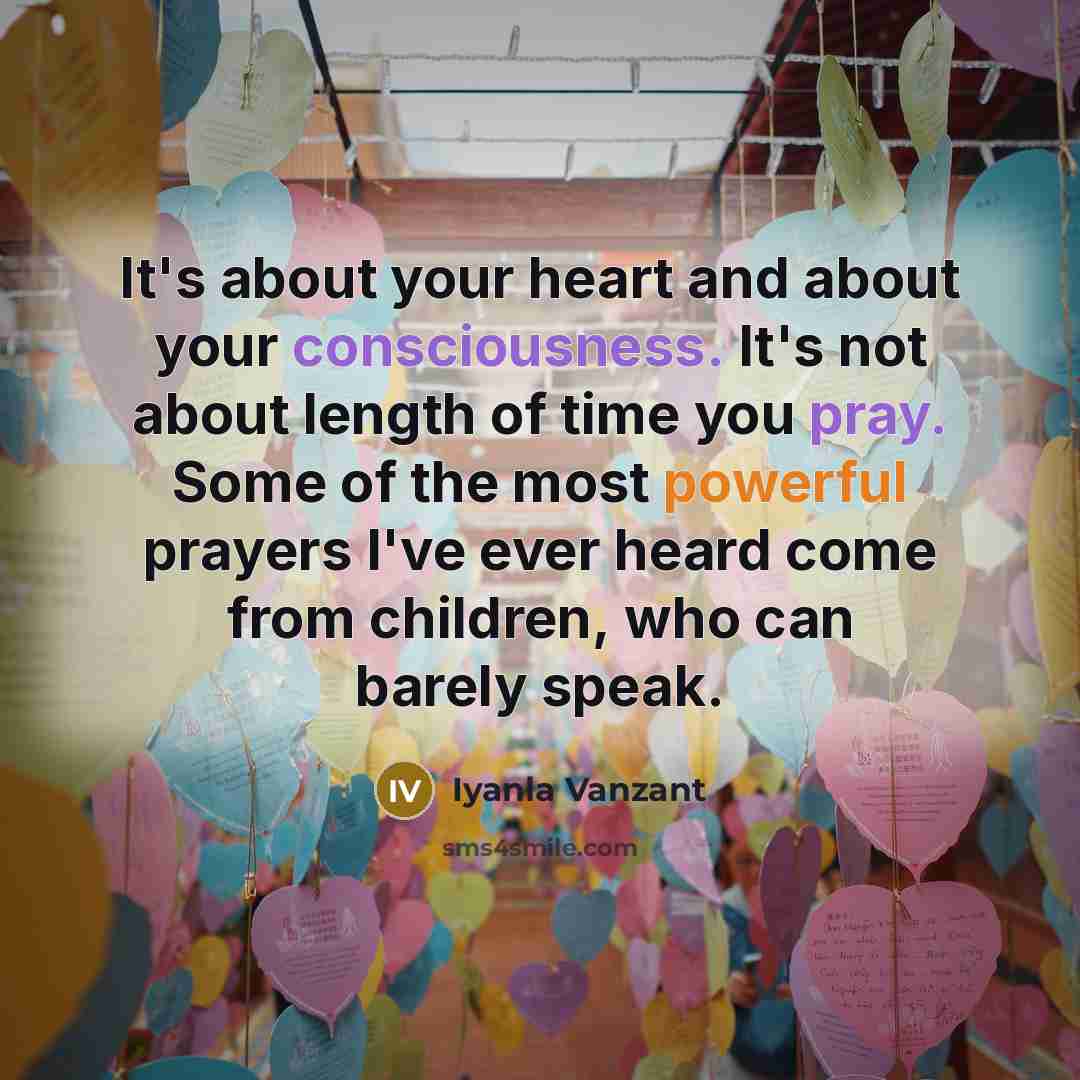 “It's about your heart and about your consciousness. It's not…” quote by Iyanla Vanzant