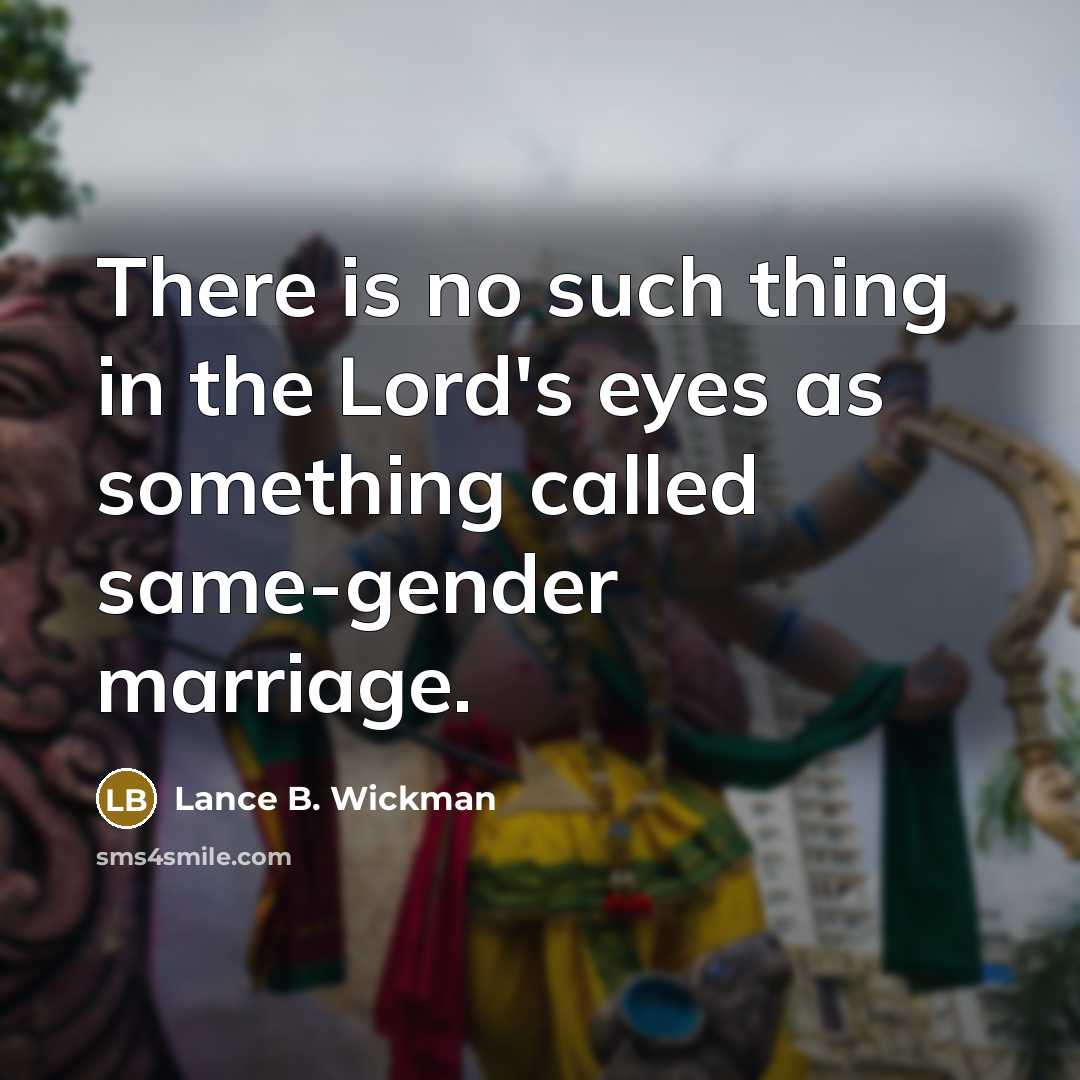 “There is no such thing in the Lord's eyes as…” quote by Lance B. Wickman