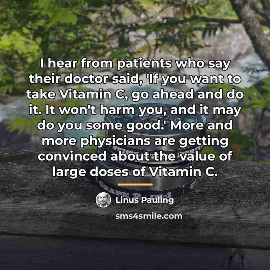“I hear from patients who say their doctor said, 'If…” quote by Linus Pauling