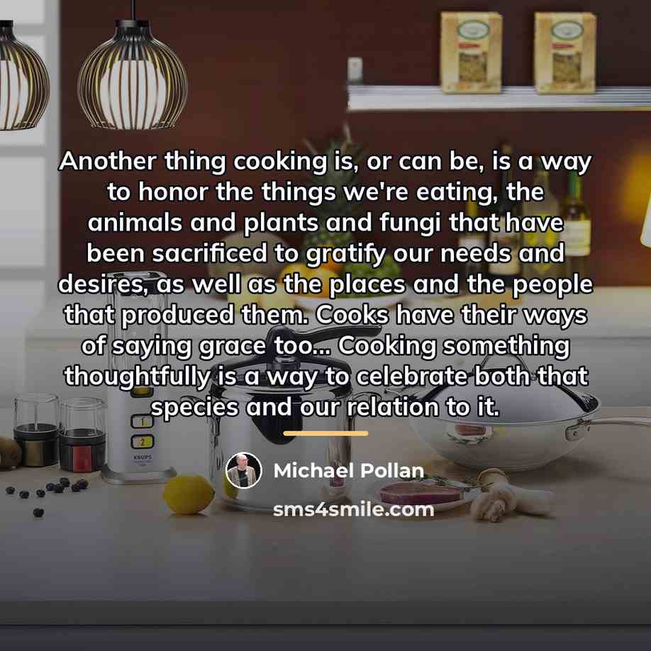“Another thing cooking is, or can be, is a way…” quote by Michael Pollan