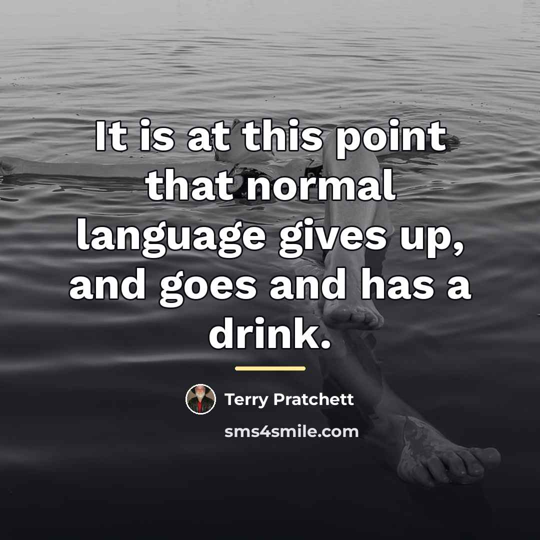 “It is at this point that normal language gives up,…” quote by Terry Pratchett