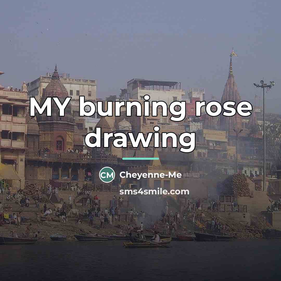 “MY burning rose drawing…” quote by Anonymous