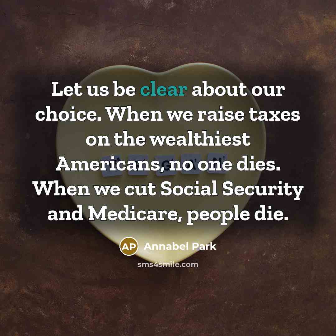 “Let us be clear about our choice. When we raise…” quote by Annabel Park