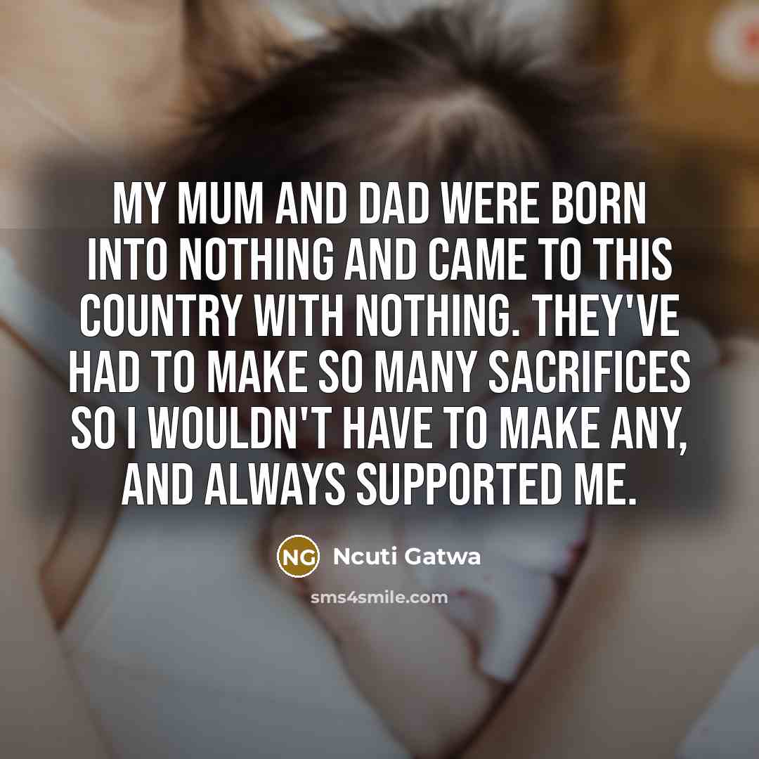 “My mum and dad were born into nothing and came…” quote by Ncuti Gatwa