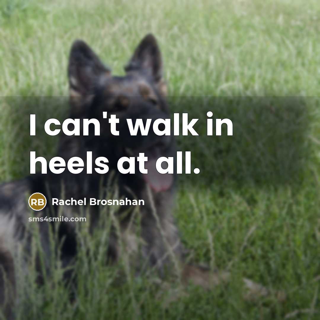 “I can't walk in heels at all.…” quote by Rachel Brosnahan