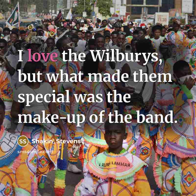 “I love the Wilburys, but what made them special was…” quote by Shakin' Stevens