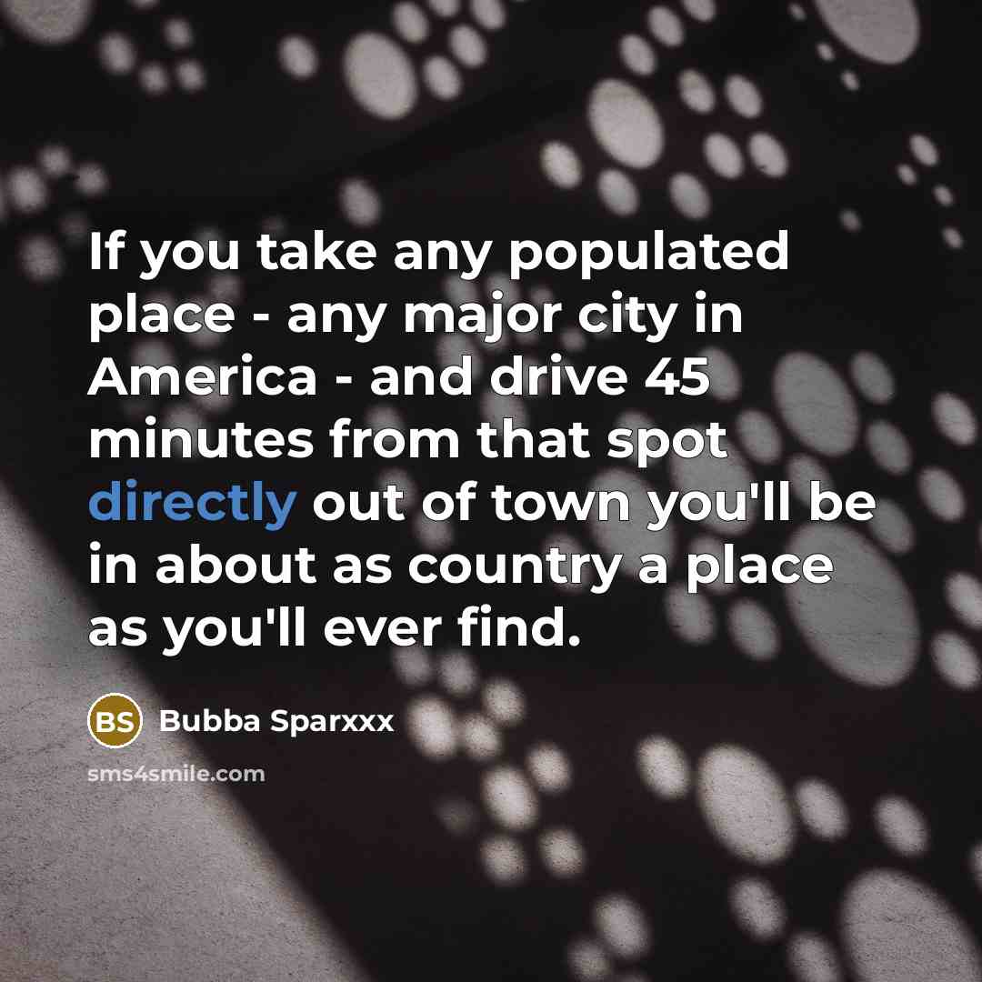 “If you take any populated place - any major city…” quote by Bubba Sparxxx