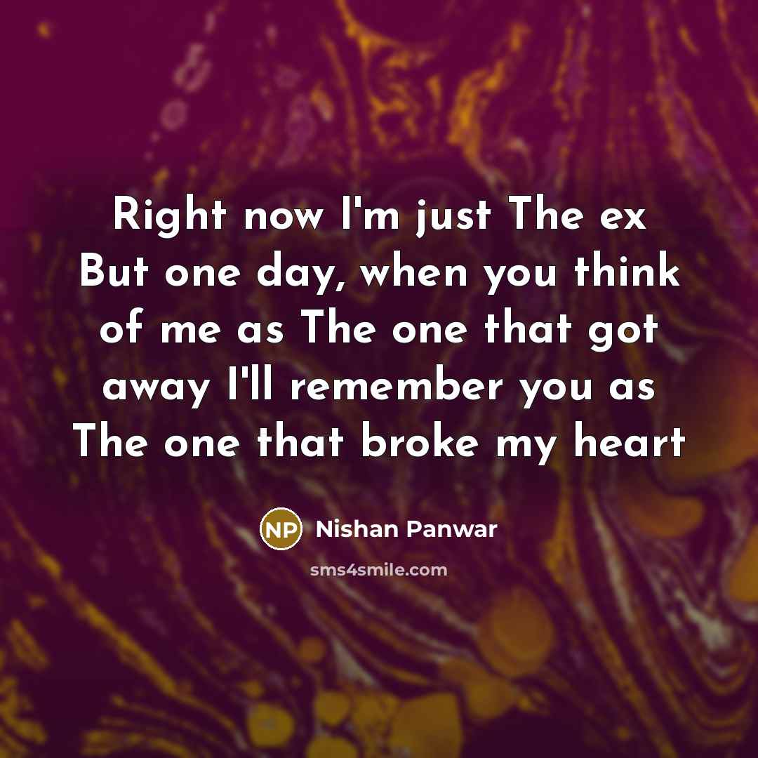 “Right now I'm just The ex But one day, when…” quote by Nishan Panwar