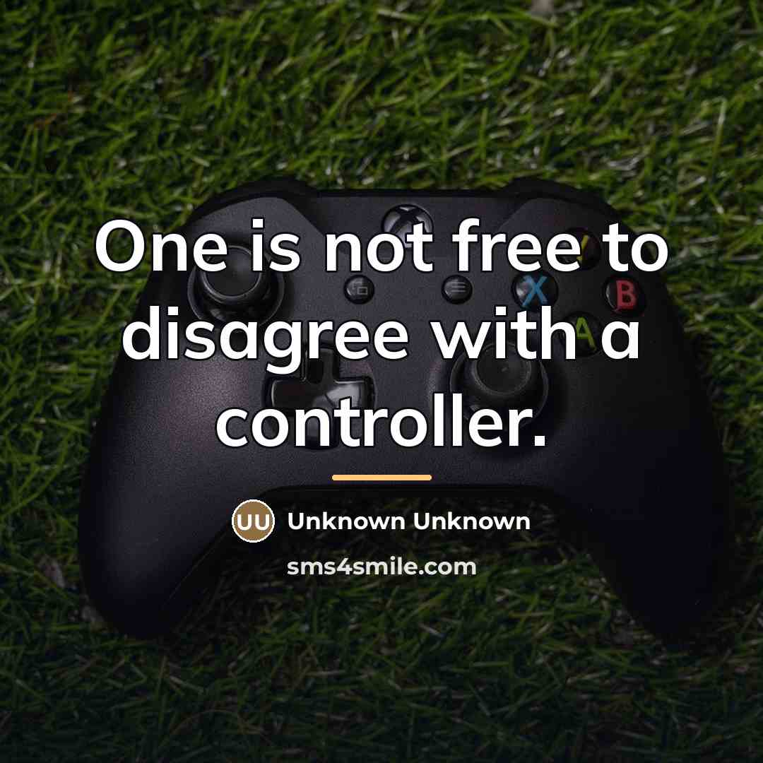 “One is not free to disagree with a controller.…” quote by Anonymous