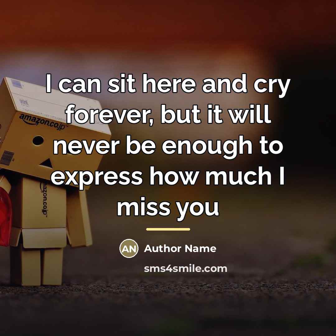 “I can sit here and cry forever, but it will…” quote by Author Name