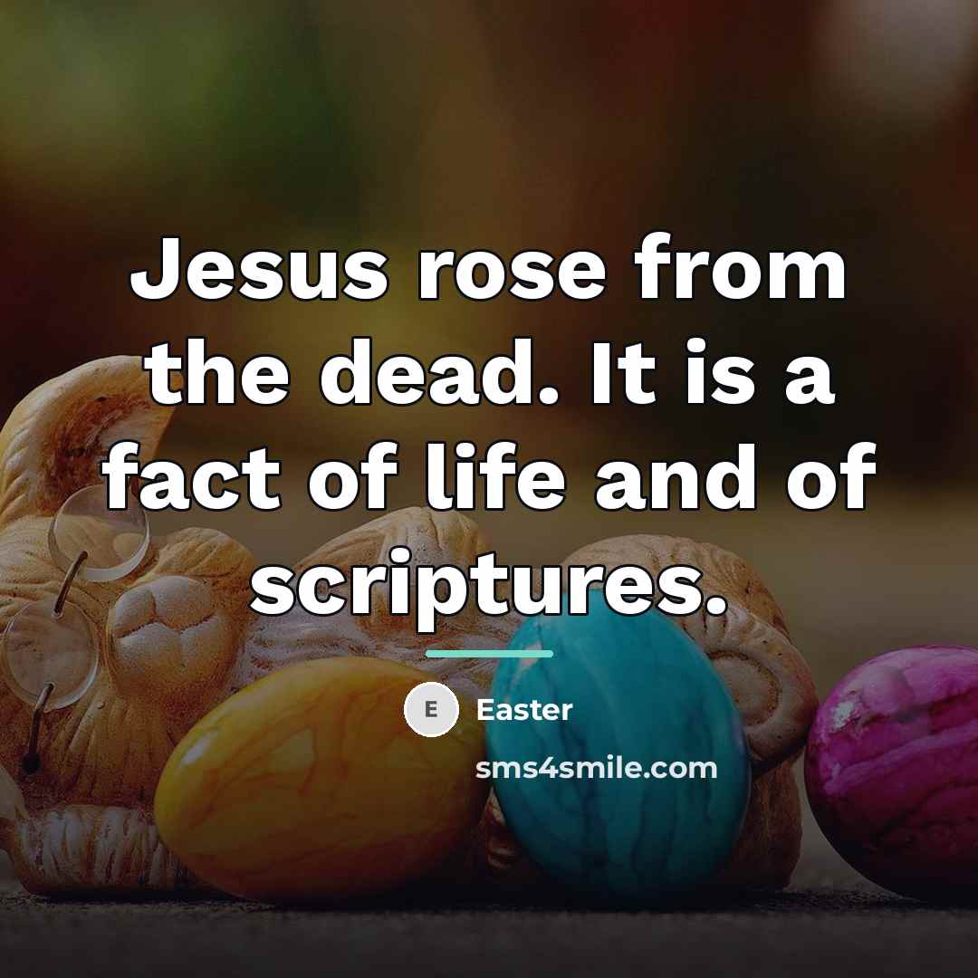 “Jesus rose from the dead. It is a fact of…” quote by Easter
