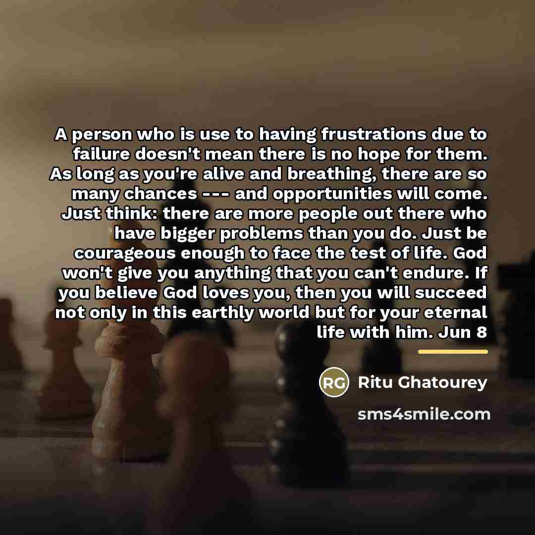 “A person who is use to having frustrations due to…” quote by Ritu Ghatourey