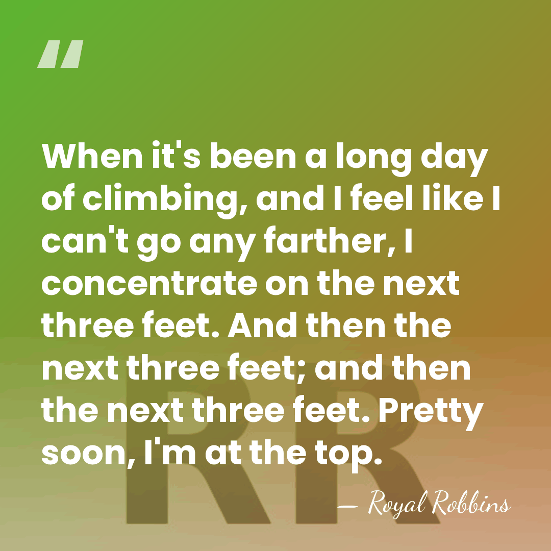 When it's been a long day of climbing, and I feel like&hellip; - Royal Robbins