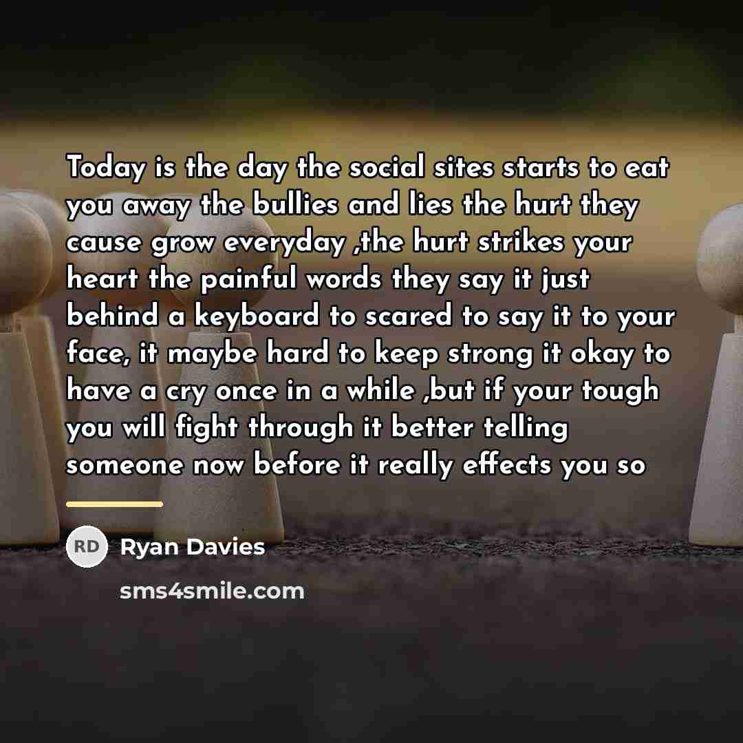“Today is the day the social sites starts to eat…” quote by Ryan Davies