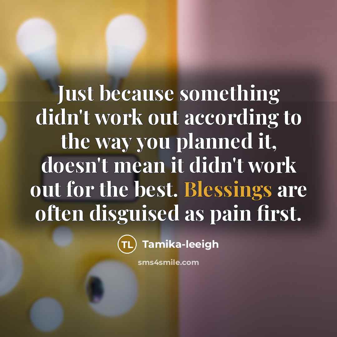 “Just because something didn't work out according to the way…” quote by Tamika-leeigh