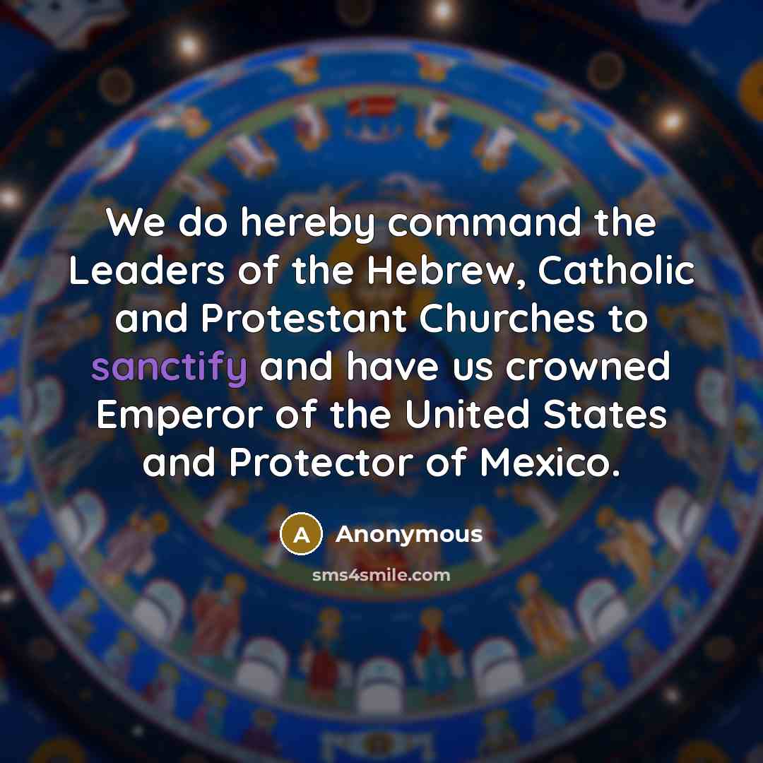 “We do hereby command the Leaders of the Hebrew, Catholic…” quote by Anonymous