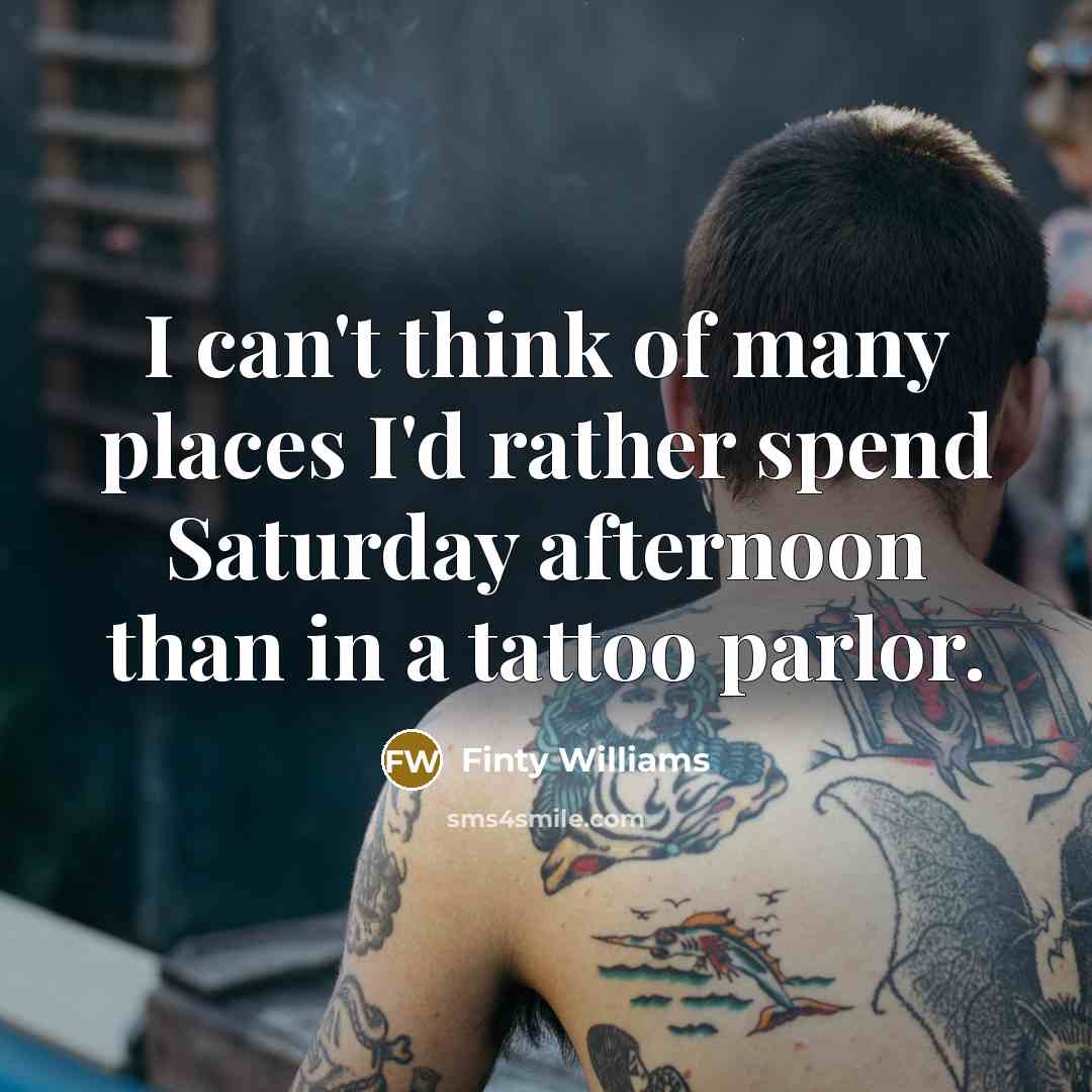 “I can't think of many places I'd rather spend Saturday…” quote by Finty Williams