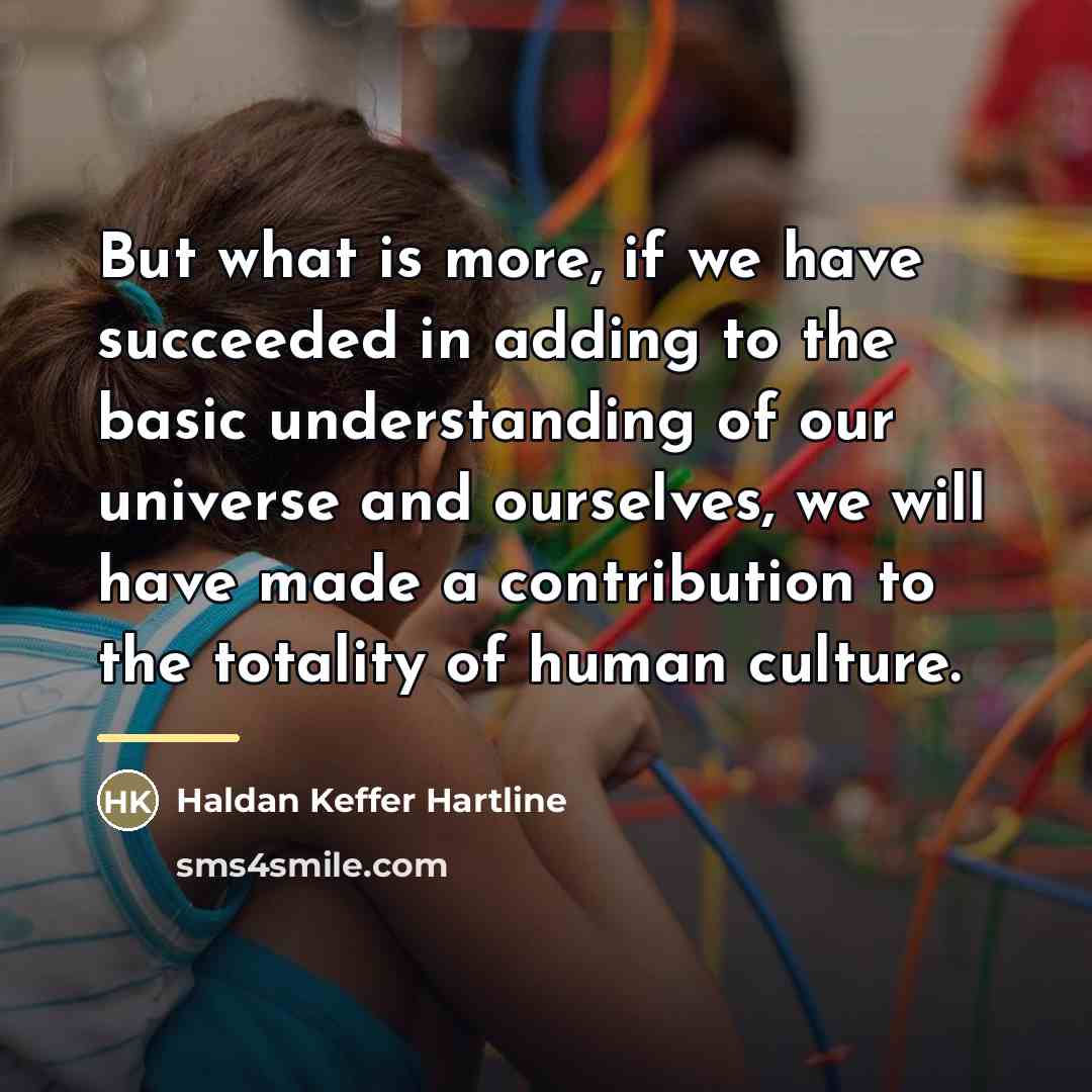 “But what is more, if we have succeeded in adding…” quote by Haldan Keffer Hartline