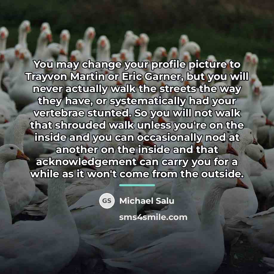 “You may change your profile picture to Trayvon Martin or…” quote by Michael Salu