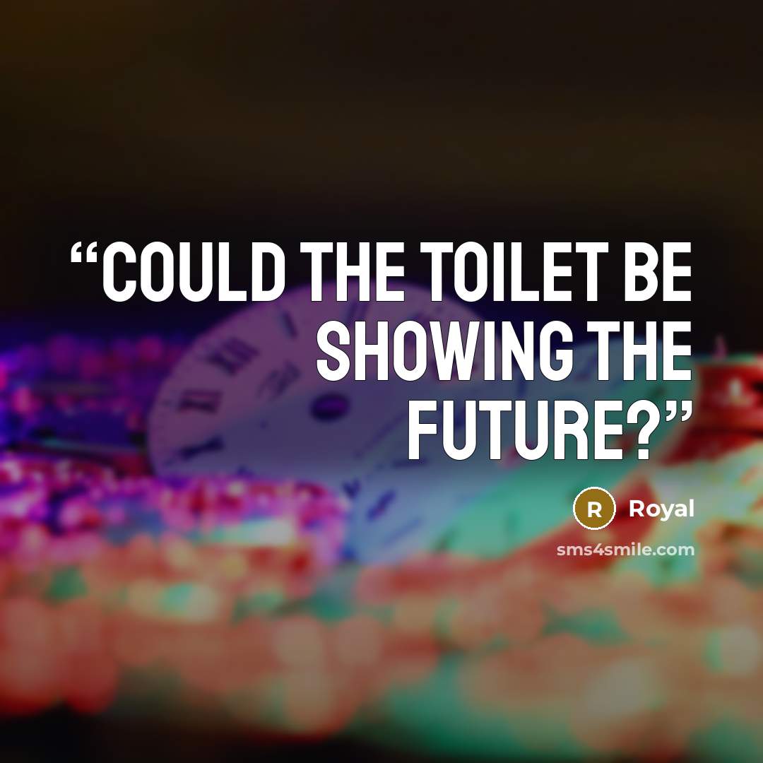 “Could the toilet be showing the future?” quote by Royal