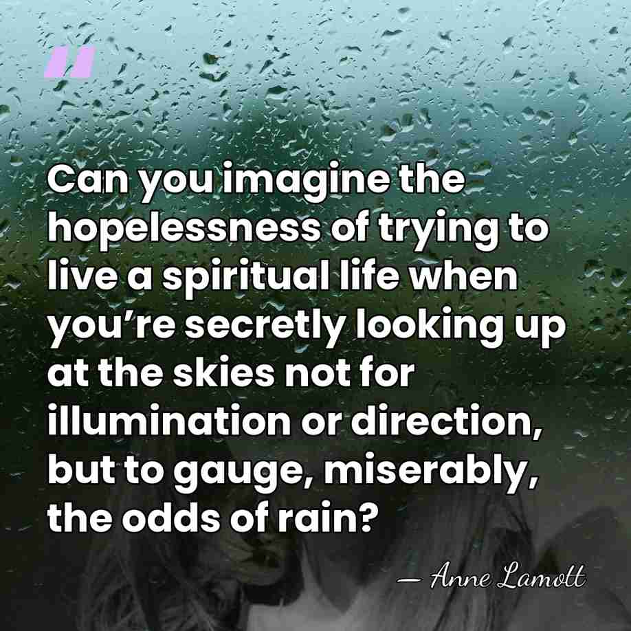 Can you imagine the hopelessness of trying to live a spiritual life&hellip; - Anne Lamott