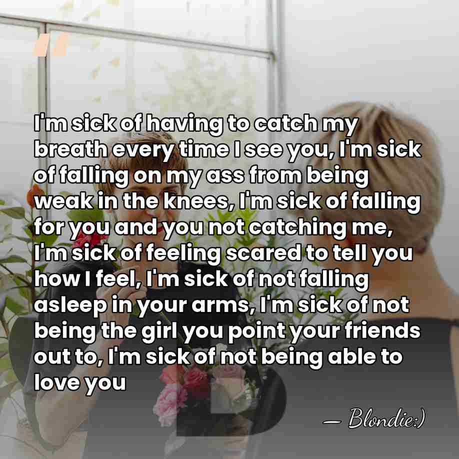 I'm sick of having to catch my breath every time I see&hellip; - Blondie:)