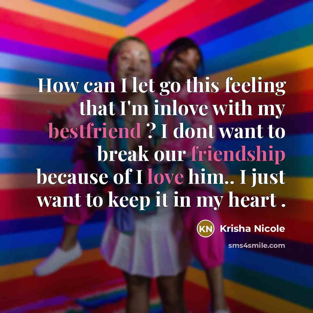 “How can I let go this feeling that I'm inlove…” quote by Krisha Nicole