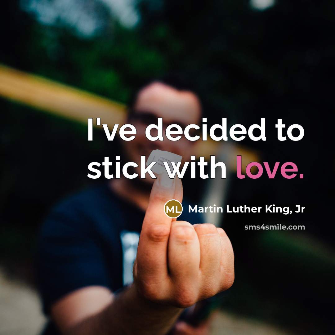“I've decided to stick with love.…” quote by Martin Luther King, Jr