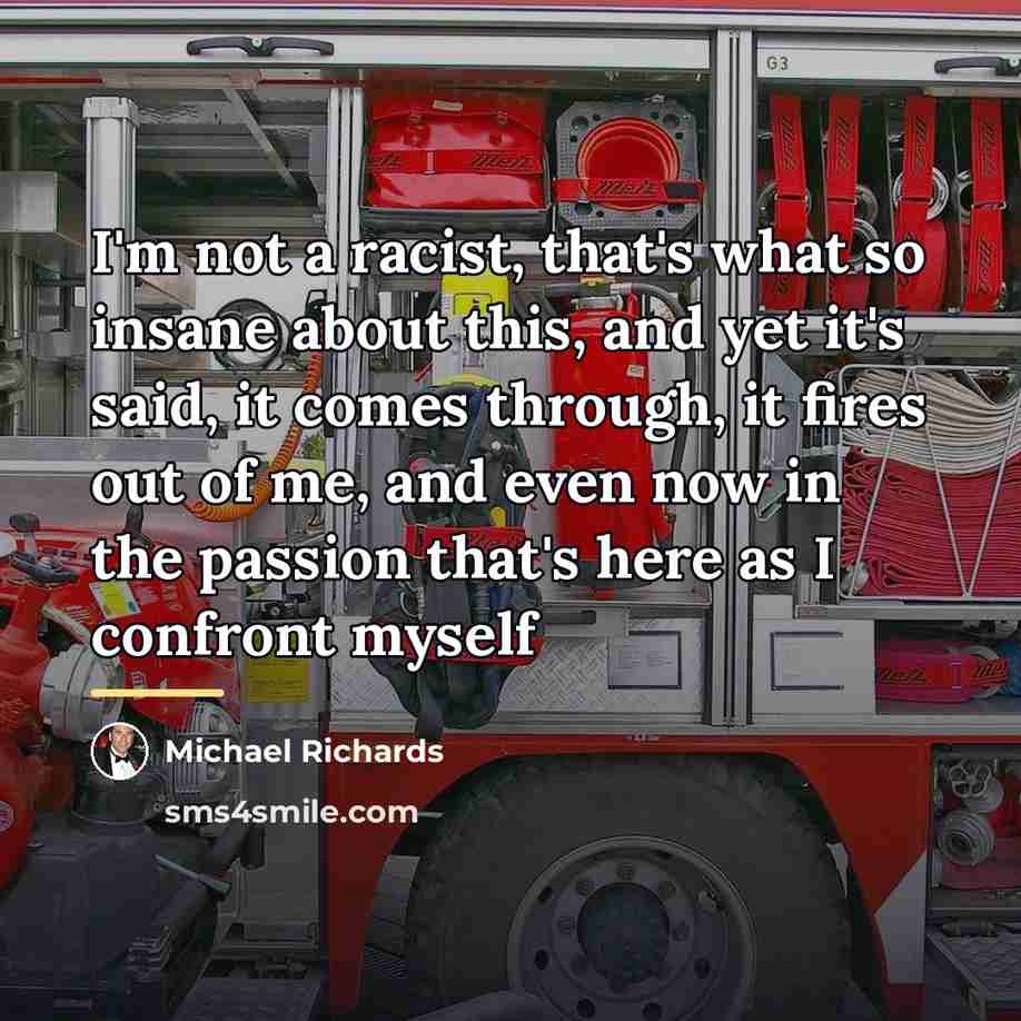 “I'm not a racist, that's what so insane about this,…” quote by Michael Richards