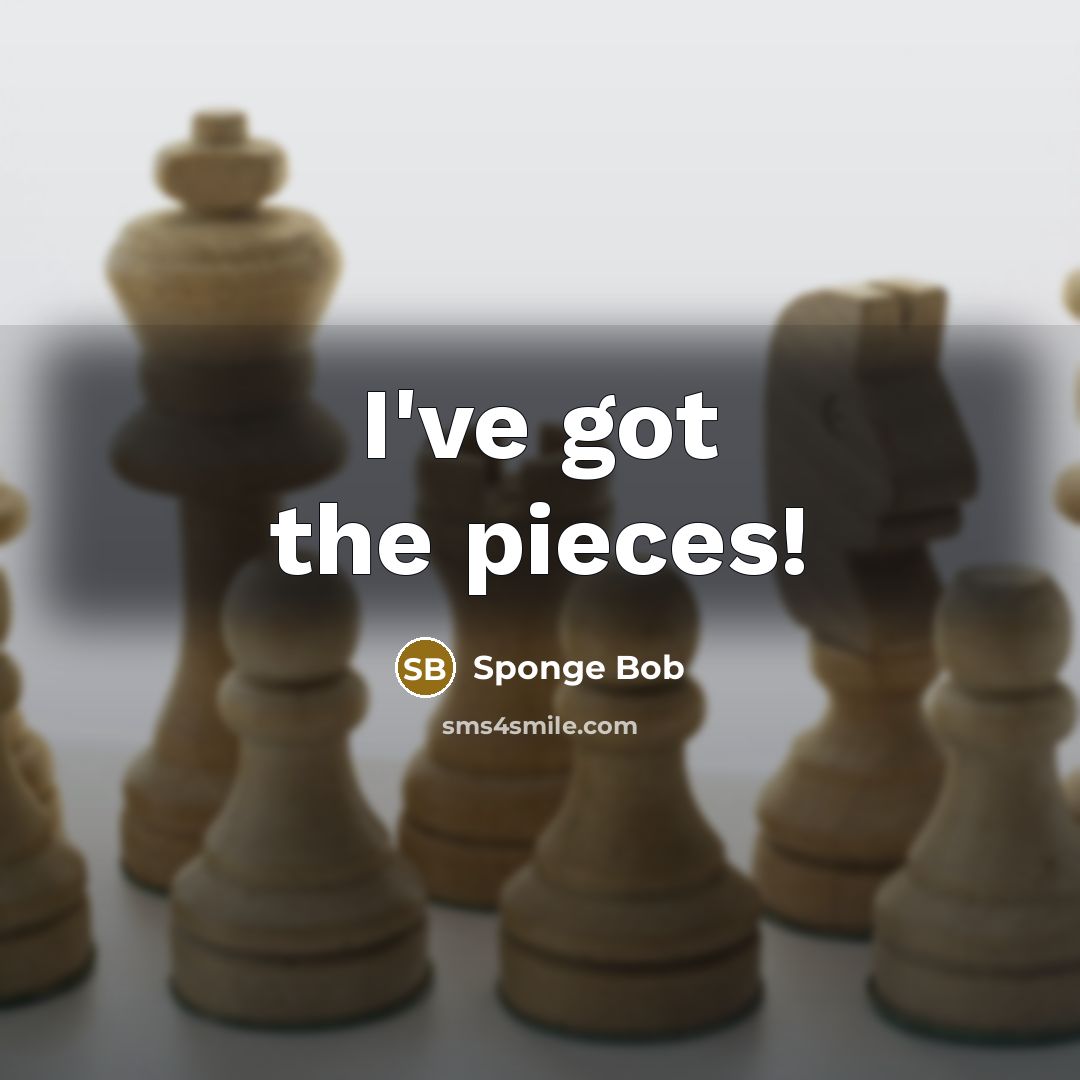 “I've got the pieces!…” quote by Sponge Bob
