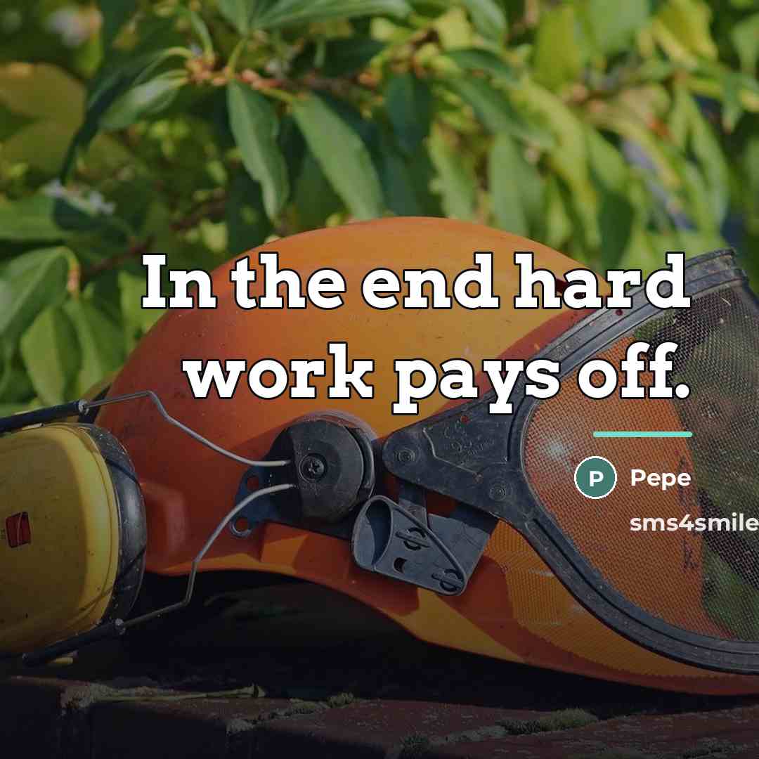 “In the end hard work pays off.…” quote by Pepe