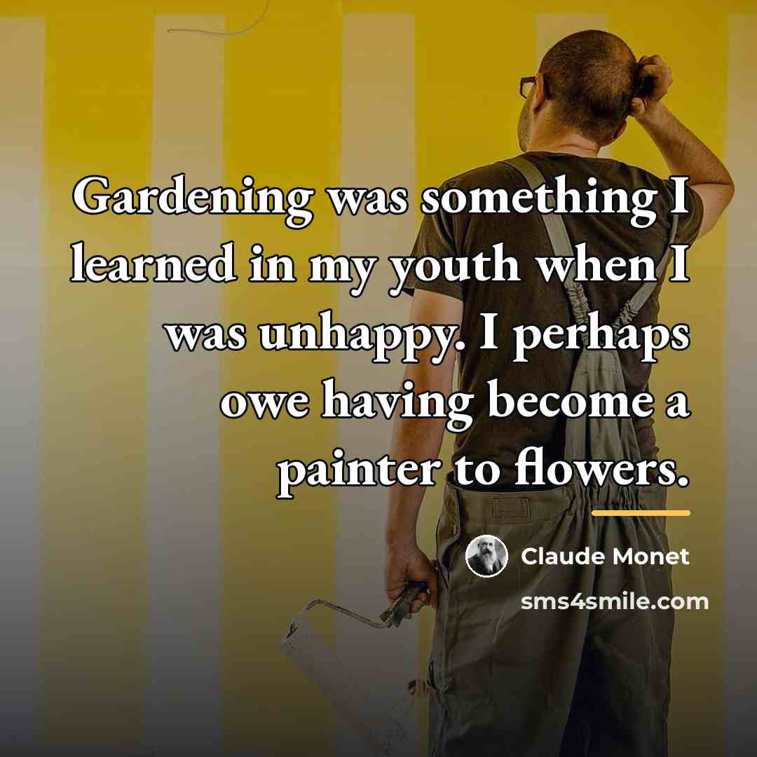 “Gardening was something I learned in my youth when I…” quote by Claude Monet