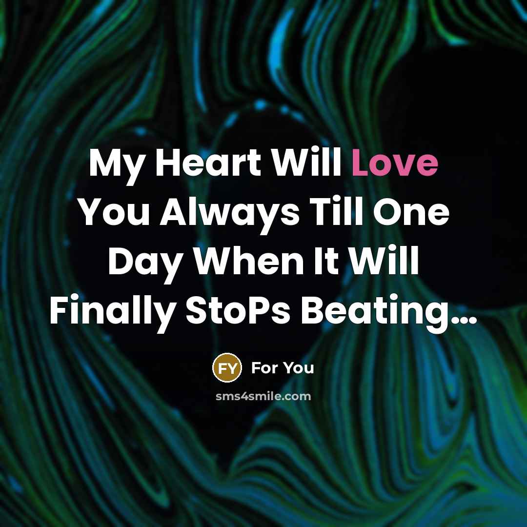“My Heart Will Love You Always Till One Day When…” quote by For You