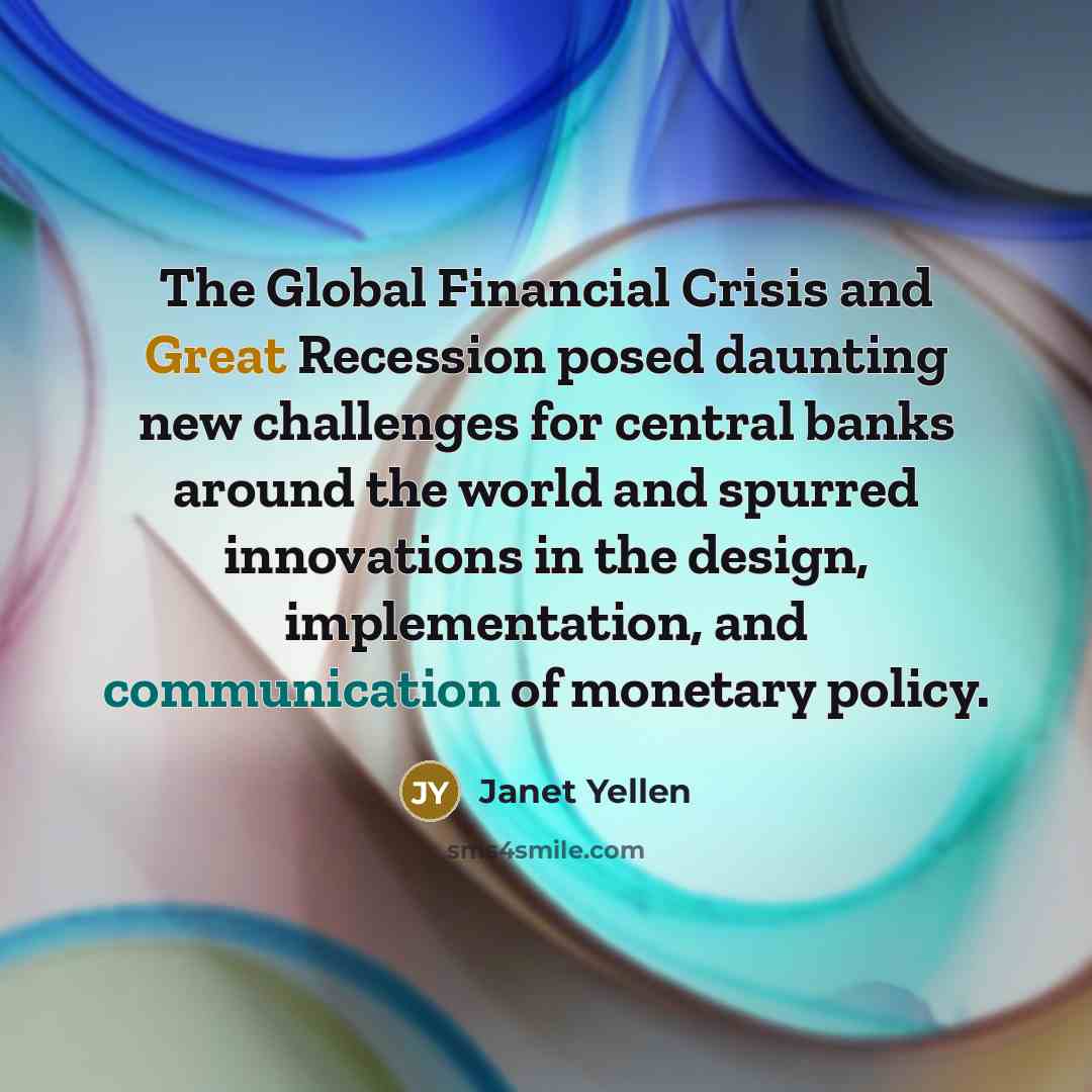 “The Global Financial Crisis and Great Recession posed daunting new…” quote by Janet Yellen