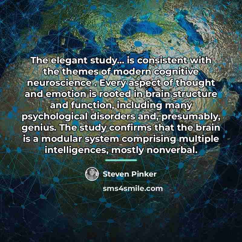“The elegant study... is consistent with the themes of modern…” quote by Steven Pinker