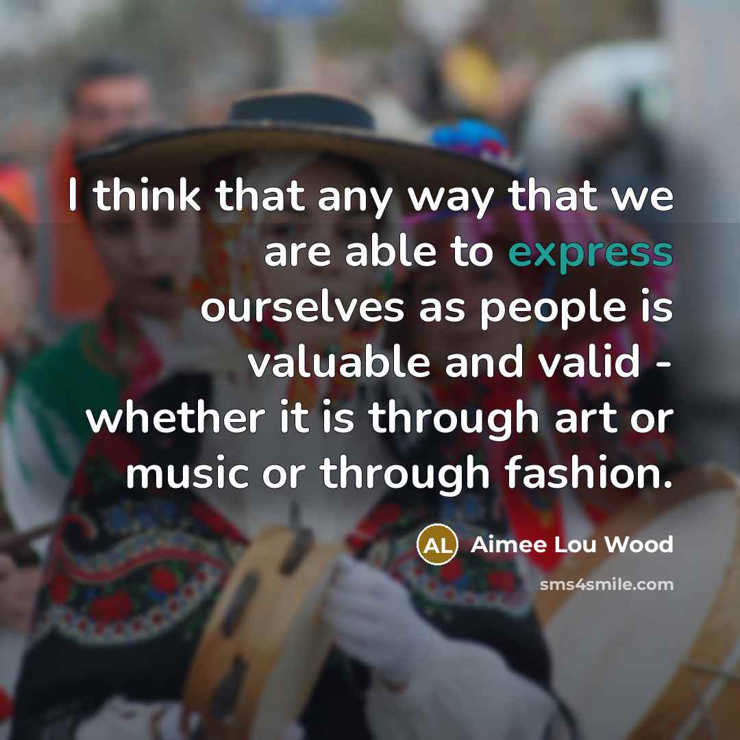 “I think that any way that we are able to…” quote by Aimee Lou Wood