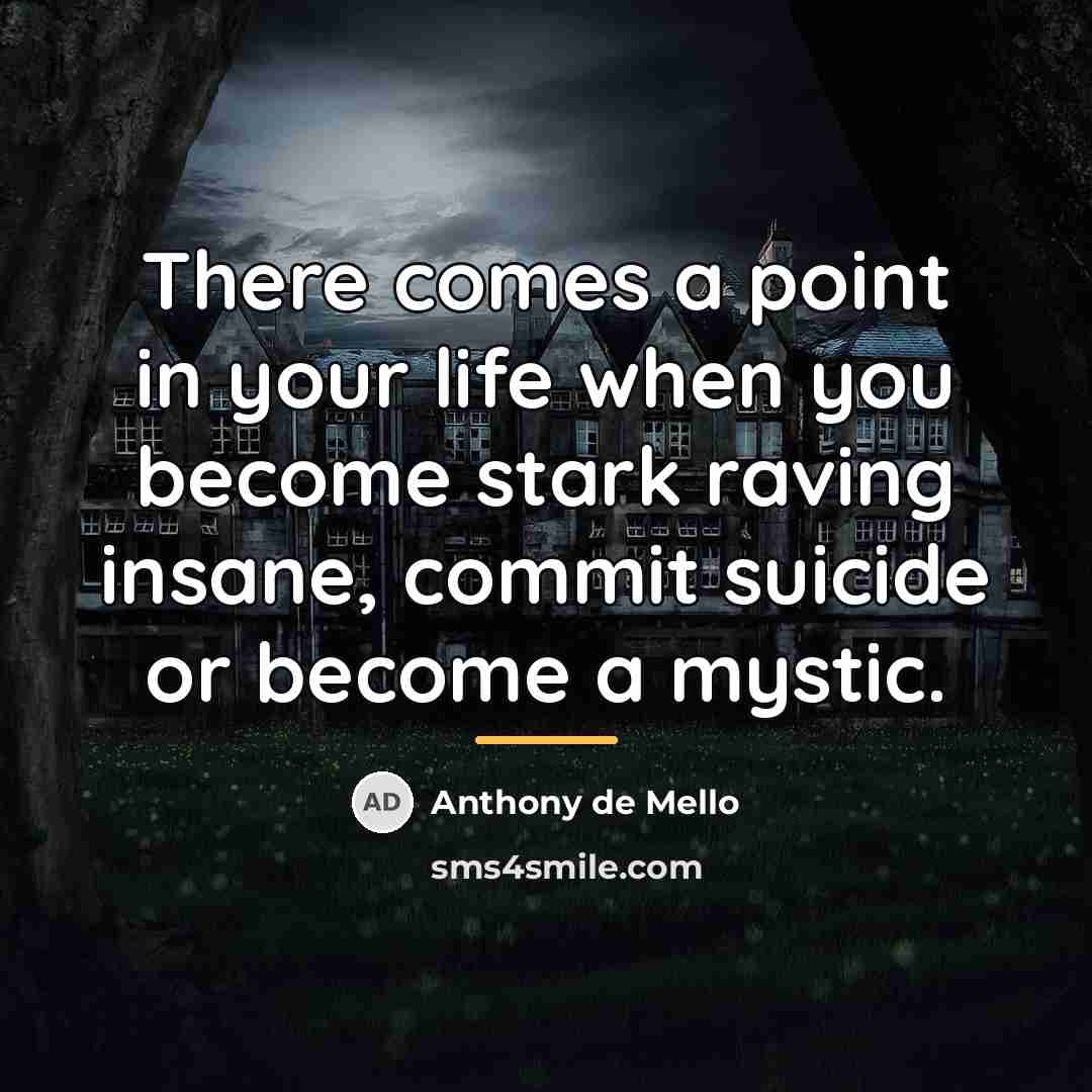 “There comes a point in your life when you become…” quote by Anthony de Mello