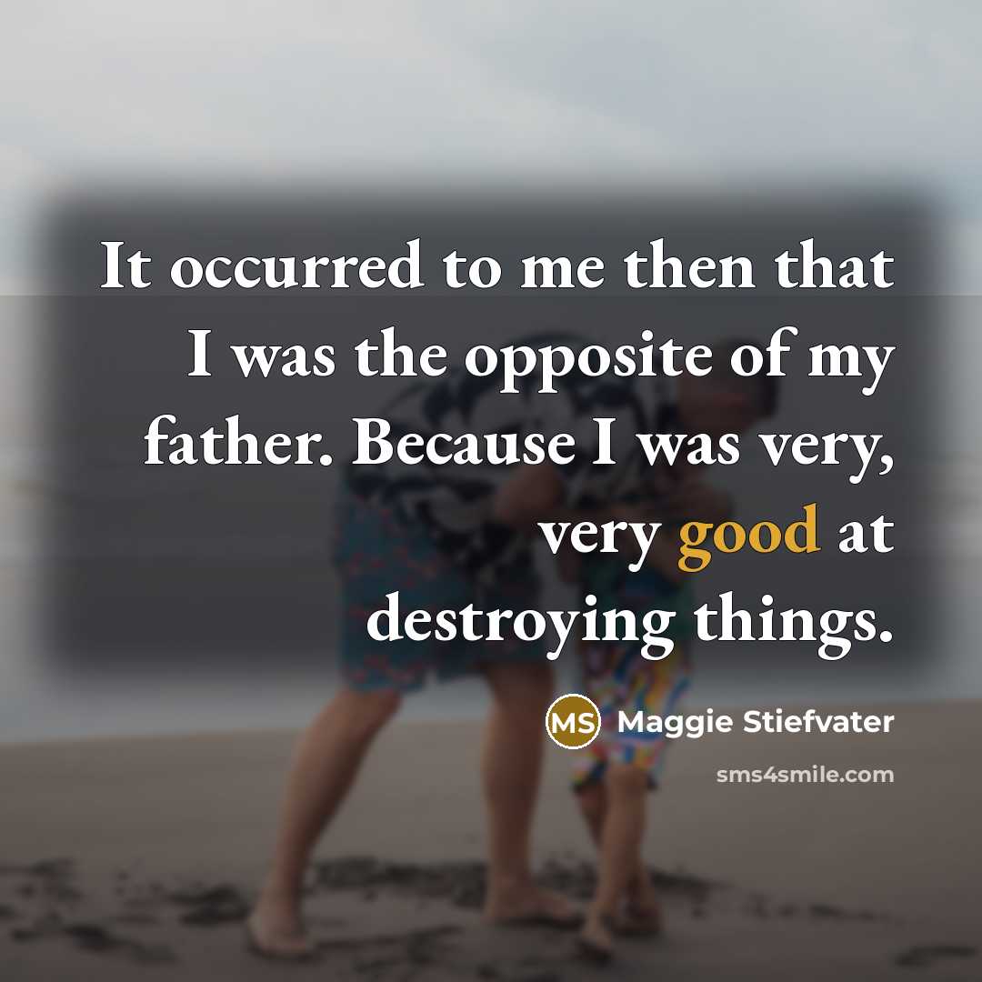 “It occurred to me then that I was the opposite…” quote by Maggie Stiefvater