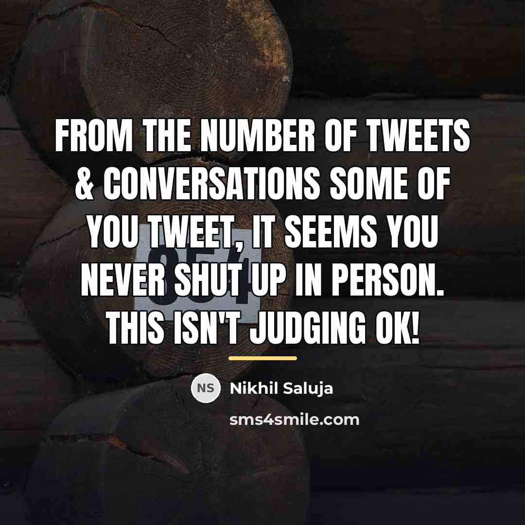 “From the Number of tweets & conversations some of you…” quote by Nikhil Saluja