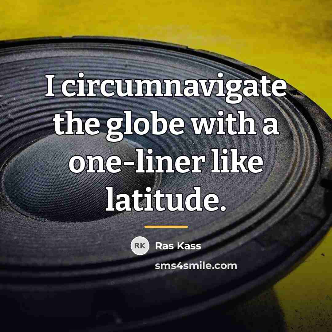 “I circumnavigate the globe with a one-liner like latitude.…” quote by Ras Kass