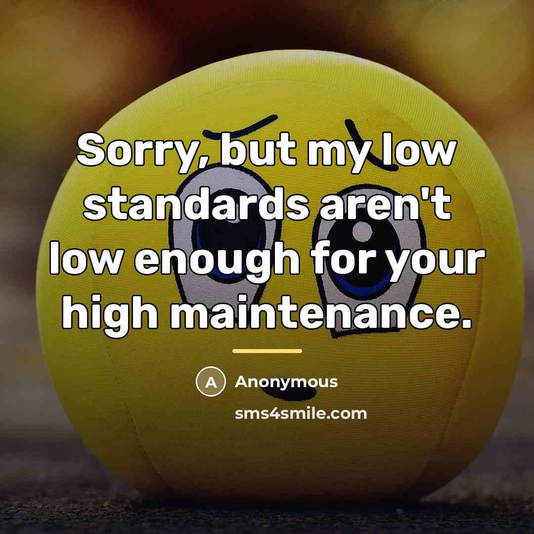 “Sorry, but my low standards aren't low enough for your…” quote by Anonymous