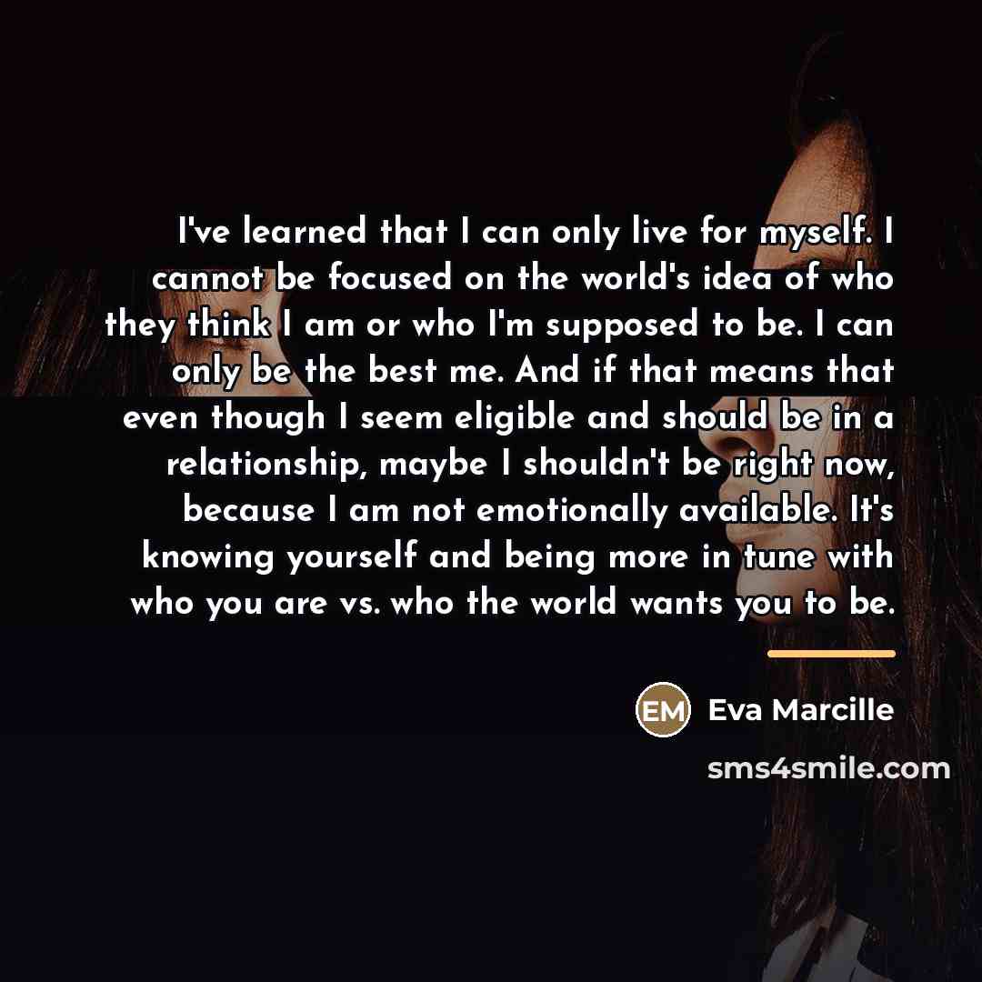 “I've learned that I can only live for myself. I…” quote by Eva Marcille