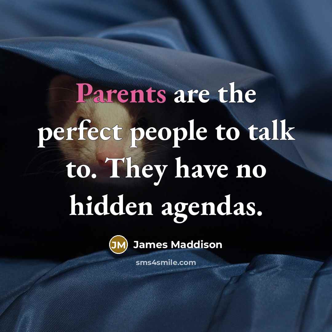 “Parents are the perfect people to talk to. They have…” quote by James Maddison