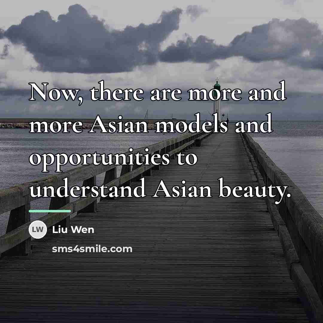 “Now, there are more and more Asian models and opportunities…” quote by Liu Wen