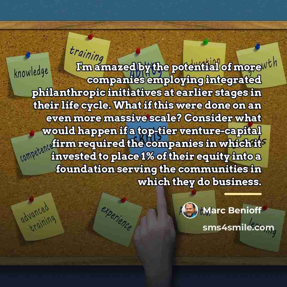 “I'm amazed by the potential of more companies employing integrated…” quote by Marc Benioff
