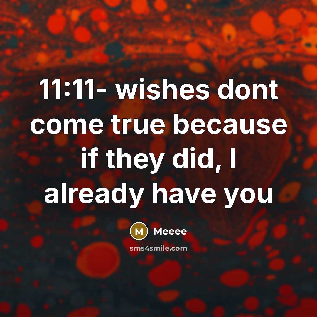 “11:11- wishes dont come true because if they did, I…” quote by Meeee