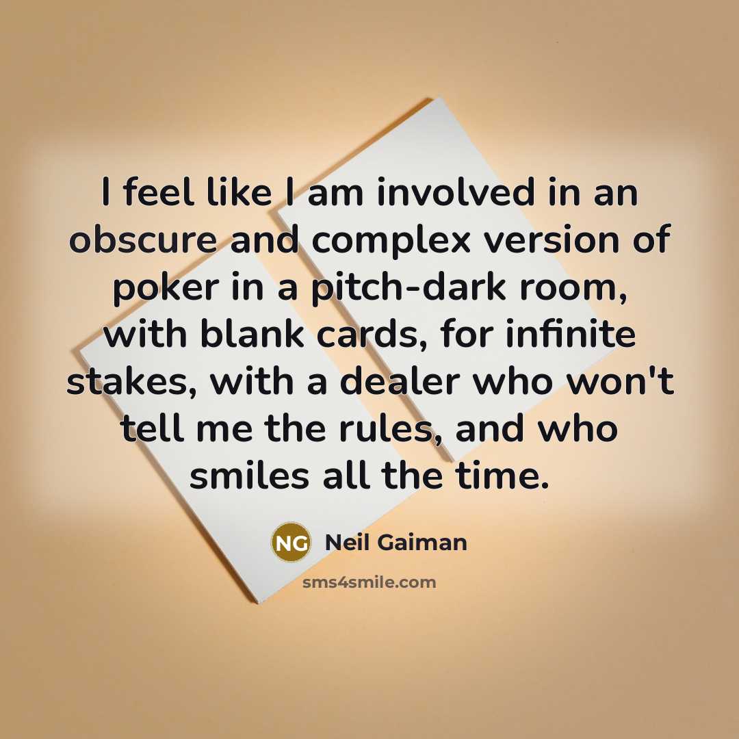“I feel like I am involved in an obscure and…” quote by Neil Gaiman