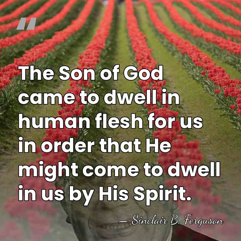 The Son of God came to dwell in human flesh for us&hellip; - Sinclair B. Ferguson